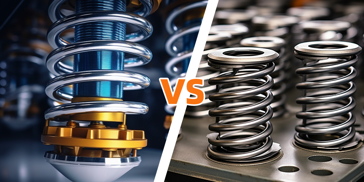 Visual Comparison of Stainless and Carbon Steel Springs